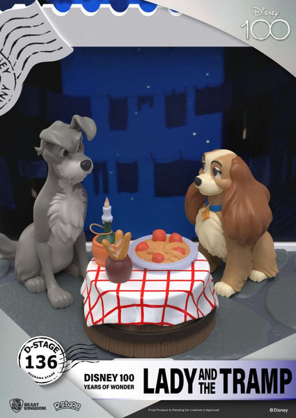 100th Anniversary - Lady and the Tramp PVC Diorama Statue