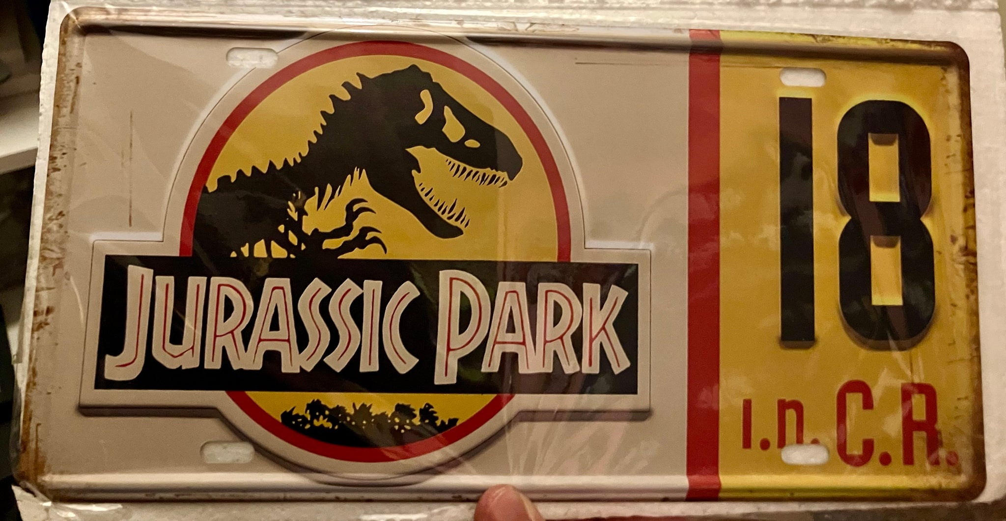 Jurassic Park Metalen Bord