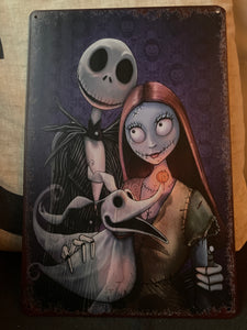 Nightmare Before Christmas Metal Sign