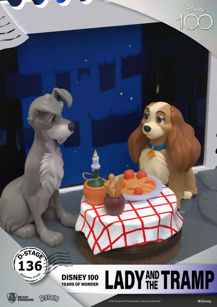 100th Anniversary - Lady and the Tramp PVC Diorama Statue