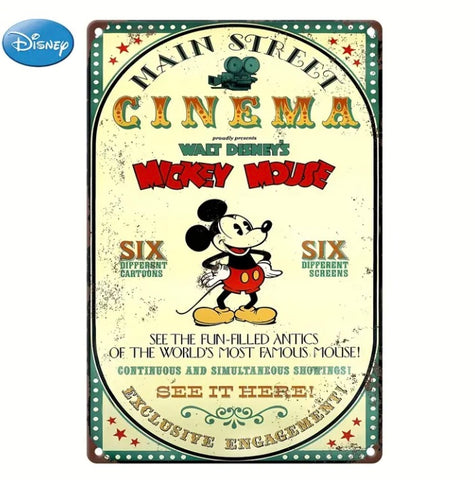 Mickey Mouse Disney Metal Sign