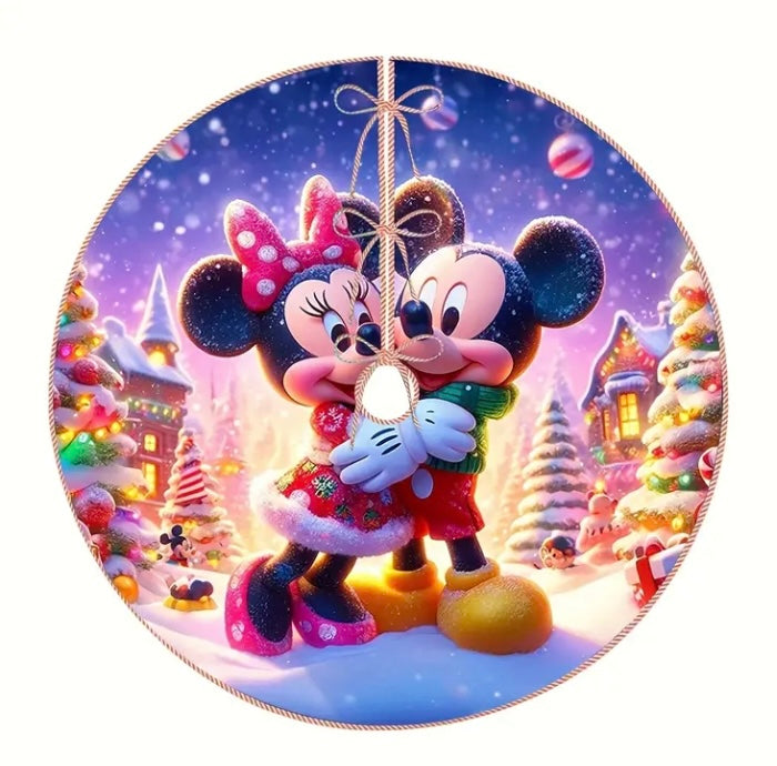 Weihnachtsbaumteppich Mickey &amp; Minnie