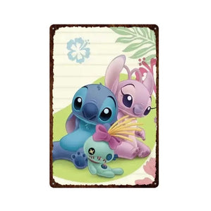 Stitch & Angel Disney Metal Sign