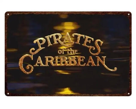 Pirates of the Caribbean Metalen Bordje