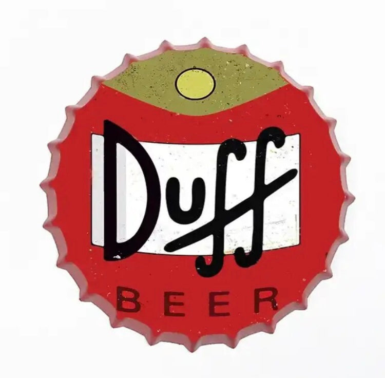 Duff Beer Simpsons Flessendop Decoratie 40cm