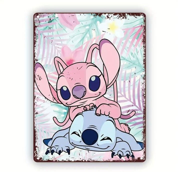 Stitch & Angel Disney Metal Sign