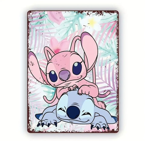 Stitch & Angel Disney Metal Sign