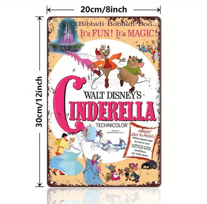 Cinderella Disney Metal Sign