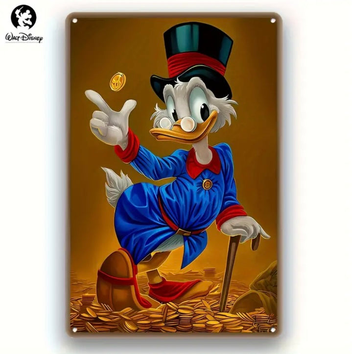 Dagobert Duck Disney Metal Sign