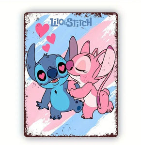 Stitch & Angel Disney Metal Sign