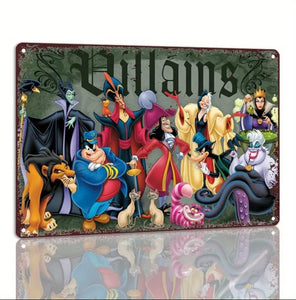 Villains Disney Metal Sign