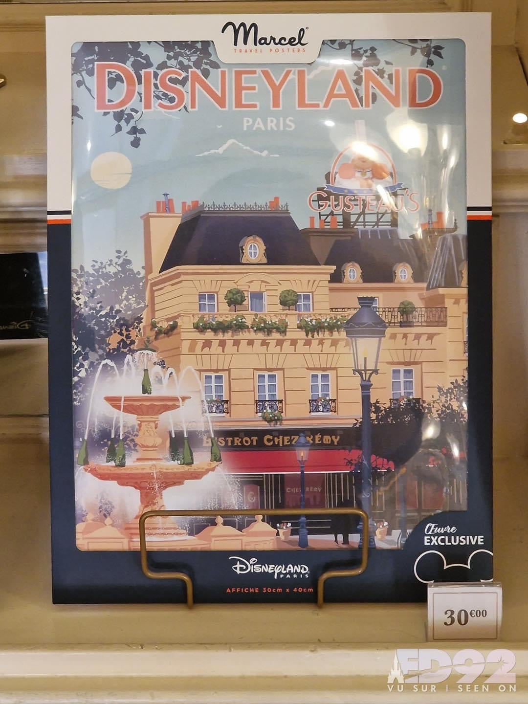 Ratatouille Disneyland Paris Marcel Travel Poster