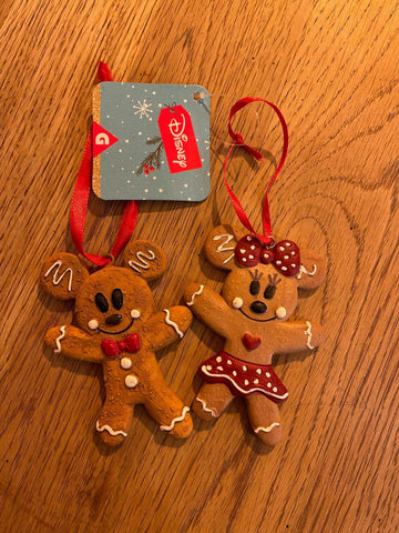 Mickey Mouse & Minnie Mouse Gingerbread Set Ornament